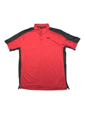 PXG Parsons Xtreme Golf Polo Shirt Mens XL Red Black Performance Stretch Panel